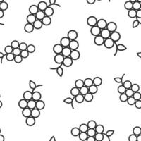 uva frutas placa ícone desatado padronizar fundo. videira vetor ilustração em branco isolado fundo. vinho uvas o negócio conceito.