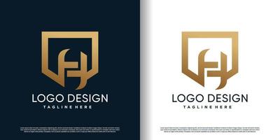 carta logotipo h com criativo abstrato conceito Projeto Prêmio vetor