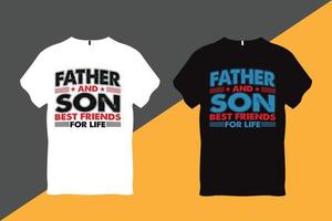pai e filho melhor amigos para vida pai citar tipografia t camisa Projeto t camisa desig vetor