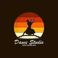 logotipo para uma balé ou dança estúdio. vetor