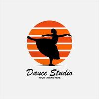 logotipo para uma balé ou dança estúdio. vetor