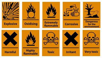 símbolo perigoso tóxico Atenção sinal, químico perigo placa vetor