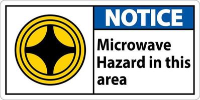aviso prévio placa microondas perigo dentro isto área com símbolo vetor