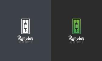 lanterna logotipo, Ramadã kareem logotipo Projeto conceito vetor