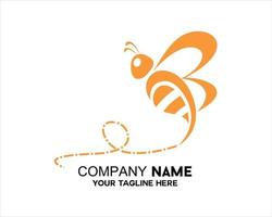 vetor laranja cor abelha logotipo