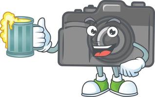 digital Câmera mascote ícone Projeto vetor