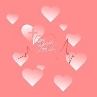 ilustração vetor gráfico do coração taxa dia dos namorados dia