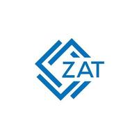 zat tecnologia carta logotipo Projeto em branco fundo. zat criativo iniciais tecnologia carta logotipo conceito. zat tecnologia carta Projeto. vetor