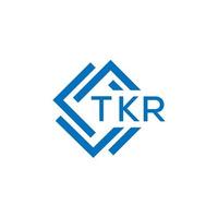 tkr tecnologia carta logotipo Projeto em branco fundo. tkr criativo iniciais tecnologia carta logotipo conceito. tkr tecnologia carta Projeto. vetor