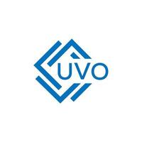 uvo tecnologia carta logotipo Projeto em branco fundo. uvo criativo iniciais tecnologia carta logotipo conceito. uvo tecnologia carta Projeto. vetor