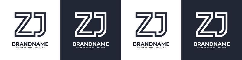 simples zj monograma logotipo, adequado para qualquer o negócio com zj ou jz inicial. vetor