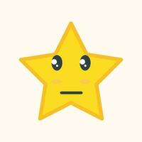 Estrela emoticon logotipo vetor