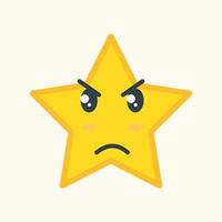 Estrela emoticon logotipo vetor