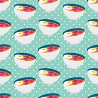 ilustração de ramen seamless pattern vetor