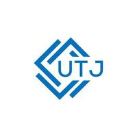 utj tecnologia carta logotipo Projeto em branco fundo. utj criativo iniciais tecnologia carta logotipo conceito. utj tecnologia carta Projeto. vetor