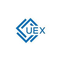 uex tecnologia carta logotipo Projeto em branco fundo. uex criativo iniciais tecnologia carta logotipo conceito. uex tecnologia carta Projeto. vetor