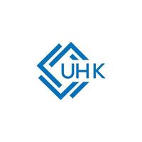 uhk tecnologia carta logotipo Projeto em branco fundo. uhk criativo iniciais tecnologia carta logotipo conceito. uhk tecnologia carta Projeto. vetor