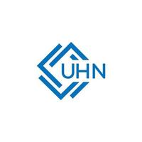 uhn tecnologia carta logotipo Projeto em branco fundo. uhn criativo iniciais tecnologia carta logotipo conceito. uhn tecnologia carta Projeto. vetor