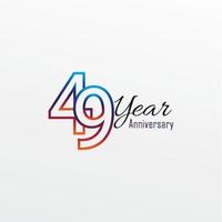 anos aniversário comemoração cores azuis logotipo de design cômico. logotipo de aniversário isolado no fundo branco vetor