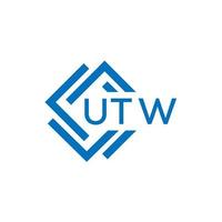 utw tecnologia carta logotipo Projeto em branco fundo. utw criativo iniciais tecnologia carta logotipo conceito. utw tecnologia carta Projeto. vetor