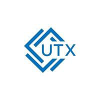 utx tecnologia carta logotipo Projeto em branco fundo. utx criativo iniciais tecnologia carta logotipo conceito. utx tecnologia carta Projeto. vetor