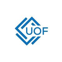 uof tecnologia carta logotipo Projeto em branco fundo. uof criativo iniciais tecnologia carta logotipo conceito. uof tecnologia vetor