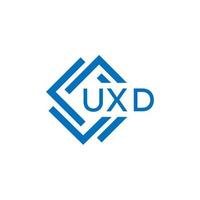 uxd tecnologia carta logotipo Projeto em branco fundo. uxd criativo iniciais tecnologia carta logotipo conceito. uxd tecnologia carta Projeto. vetor