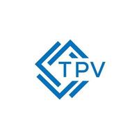 tpv tecnologia carta logotipo Projeto em branco fundo. tpv criativo iniciais tecnologia carta logotipo conceito. tpv tecnologia carta Projeto. vetor