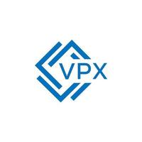 vpx tecnologia carta logotipo Projeto em branco fundo. vpx criativo iniciais tecnologia carta logotipo conceito. vpx tecnologia carta Projeto. vetor