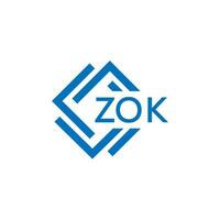 zok tecnologia carta logotipo Projeto em branco fundo. zok criativo iniciais tecnologia carta logotipo conceito. zok tecnologia carta Projeto. vetor