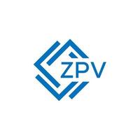 zpv tecnologia carta logotipo Projeto em branco fundo. zpv criativo iniciais tecnologia carta logotipo conceito. zpv tecnologia carta Projeto. vetor