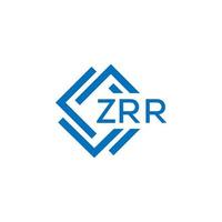 zrr tecnologia carta logotipo Projeto em branco fundo. zrr criativo iniciais tecnologia carta logotipo conceito. zrr tecnologia carta Projeto. vetor