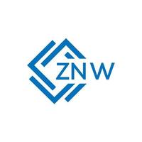 znw tecnologia carta logotipo Projeto em branco fundo. znw criativo iniciais tecnologia carta logotipo conceito. znw tecnologia carta Projeto. vetor