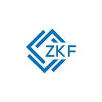 zkf tecnologia carta logotipo Projeto em branco fundo. zkf criativo iniciais tecnologia carta logotipo conceito. zkf tecnologia carta Projeto. vetor