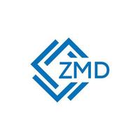 zmd tecnologia carta logotipo Projeto em branco fundo. zmd criativo iniciais tecnologia carta logotipo conceito. zmd tecnologia carta Projeto. vetor