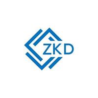 zkd tecnologia carta logotipo Projeto em branco fundo. zkd criativo iniciais tecnologia carta logotipo conceito. zkd tecnologia carta Projeto. vetor