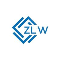 zlw tecnologia carta logotipo Projeto em branco fundo. zlw criativo iniciais tecnologia carta logotipo conceito. zlw tecnologia carta Projeto. vetor