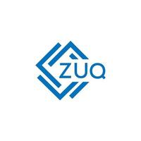 zuq tecnologia carta logotipo Projeto em branco fundo. zuq criativo iniciais tecnologia carta logotipo conceito. zuq tecnologia carta Projeto. vetor
