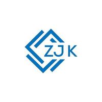 zjk tecnologia carta logotipo Projeto em branco fundo. zjk criativo iniciais tecnologia carta logotipo conceito. zjk tecnologia carta Projeto. vetor