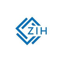 zih tecnologia carta logotipo Projeto em branco fundo. zih criativo iniciais tecnologia carta logotipo conceito. zih tecnologia carta Projeto. vetor