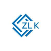 zlk tecnologia carta logotipo Projeto em branco fundo. zlk criativo iniciais tecnologia carta logotipo conceito. zlk tecnologia carta Projeto. vetor