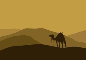 camelo dentro a deserto vetor ilustração