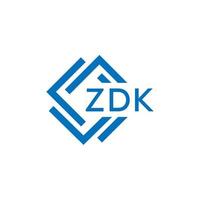 zdk tecnologia carta logotipo Projeto em branco fundo. zdk criativo iniciais tecnologia carta logotipo conceito. zdk tecnologia carta Projeto. vetor
