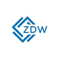 zdw tecnologia carta logotipo Projeto em branco fundo. zdw criativo iniciais tecnologia carta logotipo conceito. zdw tecnologia vetor