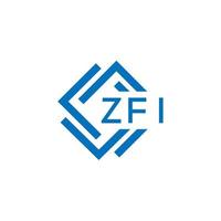 zfi tecnologia carta logotipo Projeto em branco fundo. zfi criativo iniciais tecnologia carta logotipo conceito. zfi tecnologia carta Projeto. vetor
