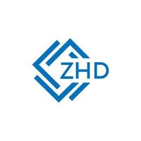 zhd tecnologia carta logotipo Projeto em branco fundo. zhd criativo iniciais tecnologia carta logotipo conceito. zhd tecnologia carta Projeto. vetor