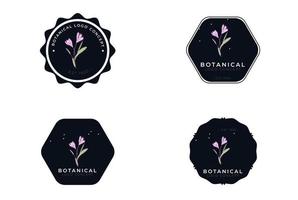 design de logotipo orgânico floral botânico floral moderno mínimo vetor