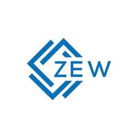 zew tecnologia carta logotipo Projeto em branco fundo. zew criativo iniciais tecnologia carta logotipo conceito. zew tecnologia carta Projeto. vetor