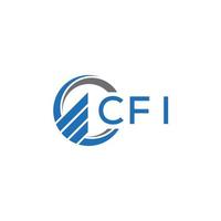 CFI plano contabilidade logotipo Projeto em branco fundo. CFI criativo iniciais crescimento gráfico carta logotipo conceito. CFI o negócio finança logotipo Projeto. vetor