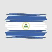 vetor de escova de bandeira da nicarágua